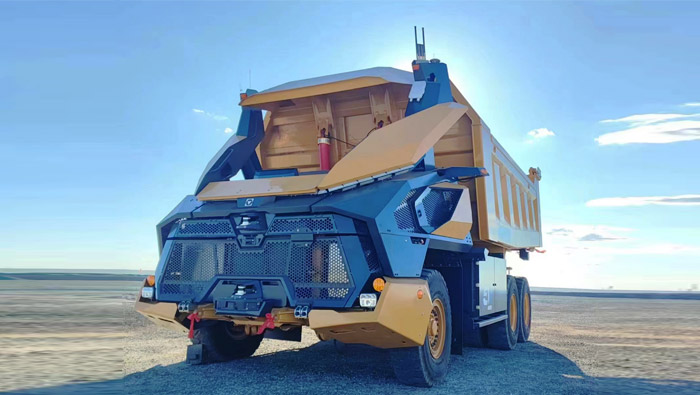 Unmanned mining truck in Open Mining Project of Inner Mongolia Jinzhong Mining